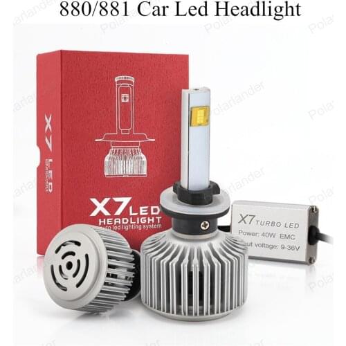 2016 New Design X7 880 881 Led Headlight Cars 80W Fog Light Kit LED Lamp CarStyling 880 881 LED Bulbs For Cars