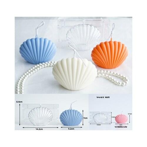 3D Seashell Candle Mould for Diy Handmade Aromatherapy Plaster Molds Cake Decoration Tools Craft Fondant Molds