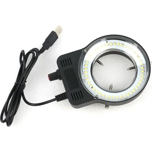 48 LED SMD USB Adjustable Ring Light Illuminator Lamp for Industry Microscope Industrial Camera Magnifier
