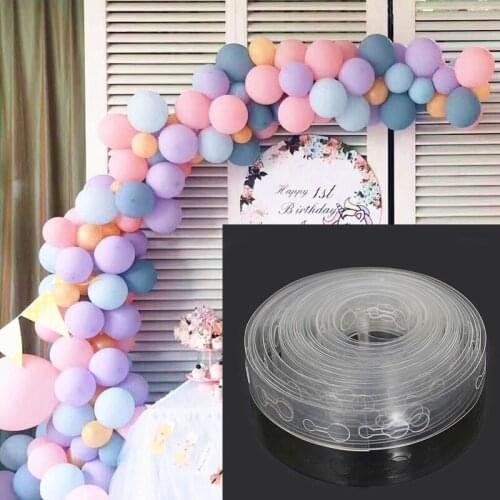 5M/lot Ballons Accessories Balloon Chain 160Holes Wedding Birthday Balloons Backdrop Decor Accessories Seal accessories