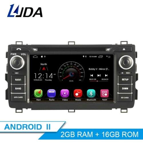 LJDA 2 Din Android 10.0 Car DVD Player For Toyota AURIS 2013 2014 2015 Wifi GPS Navigation Radio 2G RAM Stereo Audio Multimedia