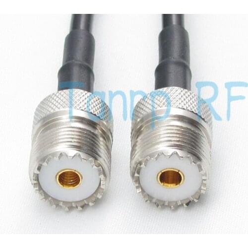 Free shipping! 2m UHF female jack to UHF female jack 200CM 6feet RG58 extension cable RF Pigtail coaxial jumper cable