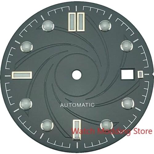 HQ 31mm Black Watch Dial Wristwatch Plate Parts Copper Fit ETA2824 Miyota8215 Mov't Bond Limited Edition Style Watches