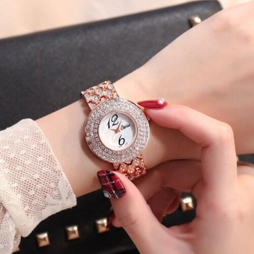 Diamond luxury women watches rose gold brand classic fashion bracelet watch alloy ladies gift watch zegarek damski Montre Femme