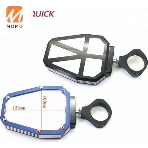 FLYQUICK UTV Accessories CNC Aluminum Wide Convex Glass UTV Rear View Side Mirror for Offroad 1.75" Roll Cage Bar