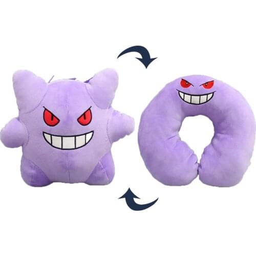 30CM Pokemon Ditto Gengar Inside-Out Cushion Hold Pillow Plush Toys Cute Cartoon Soft Stuffed Dolls for Children Kids Gifts