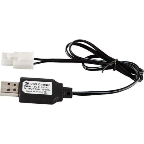 Charging Cable Battery USB Charger Ni-Cd Ni-MH Batteries Pack KET-2P Plug Adapter 9.6V 250mA Output Toys Car