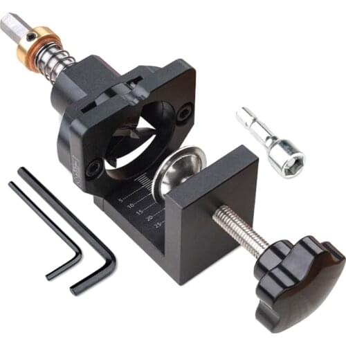 KKmoon 35mm Concealed Hinge Drilling Jig Hole Guide with Screw Clamp Hex Socket Drill Bit for Cabinet Doors Woodworking