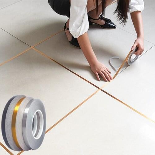 Tape Self Adhesive Tile Stickers Waterproof Gap Sealing Foil Tape For Floor Wall Ceiling Diy Home Edge Decor Decals 50m