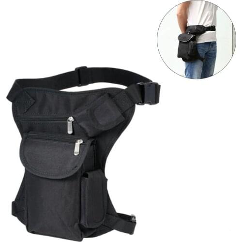 New Multi-functional Sport Fanny Pack Men Leisure Bag Cycling Tactics Canvas Waist Bag Motorcycle Rider Leg Bag