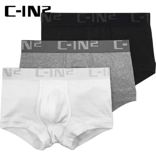 C-IN2 mens panties cotton sports sexy U convex bag show big youth low waist cin2 flat pants