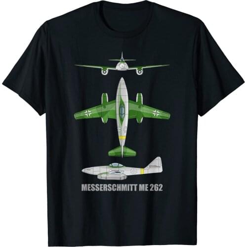 WWII German Messerschmitt Me 262 Jet Fighter Plane Diagram T-Shirt. Summer Cotton O-Neck Short Sleeve Mens T Shirt New S-3XL