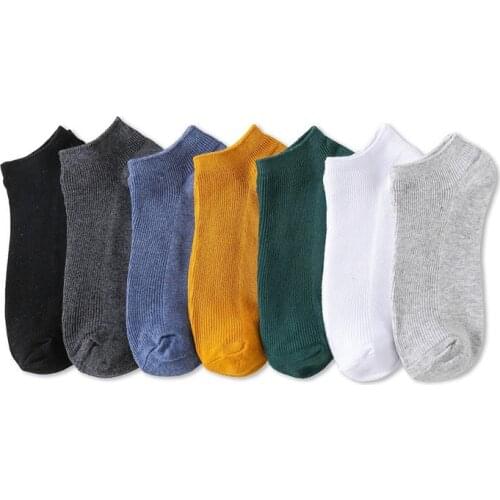 Mens Socks Summer Silicone Anti-slip Invisible Short Socks Solid Color Casual Cotton Breathable Men Male Low Cut Ankle Socks