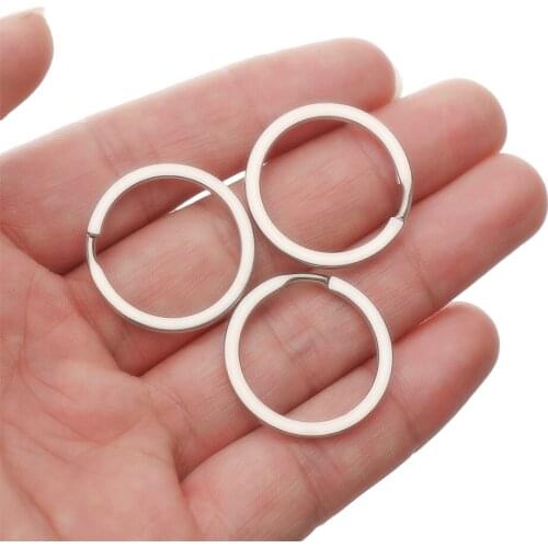 10 PCs/Pack 25/28/32mm New Metal Key Holder Split Key Ring Useful Stainless Steel Key Chain Connector Decorative Hoop Keyring