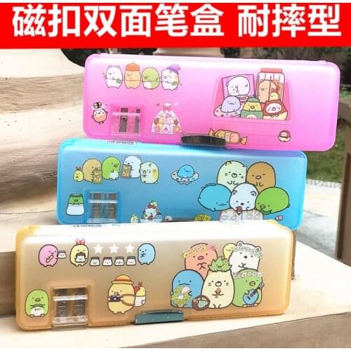 New cute cartoon Sumikko Gurashi childrens kindergarten pupils learning multifunctional stationery box