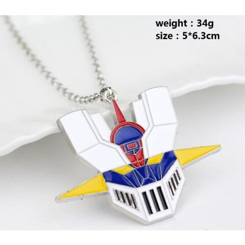 HEYu Japan Anime Robot Mazinger Necklace Cosplay Jewelry Long Chain Fans Christmas Gift