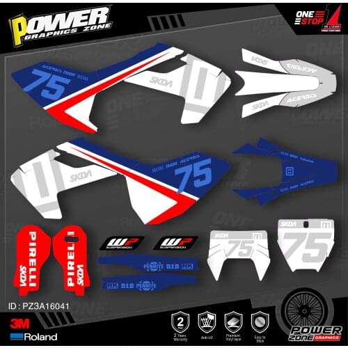 PowerZone Custom Team Graphics Decals 3M Stickers Kit For Husqvarna Sticker 2016-18 TC FC TX FX FS 2017-19 TE FE 125-450cc 41