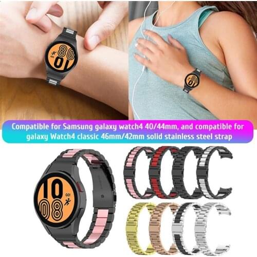 Replacement Bands For Samsung Galaxy Watch4 40/44mm Galaxy Watch 4 Classic 46mm/42mm Stainless Steel Strap Smart Accessories
