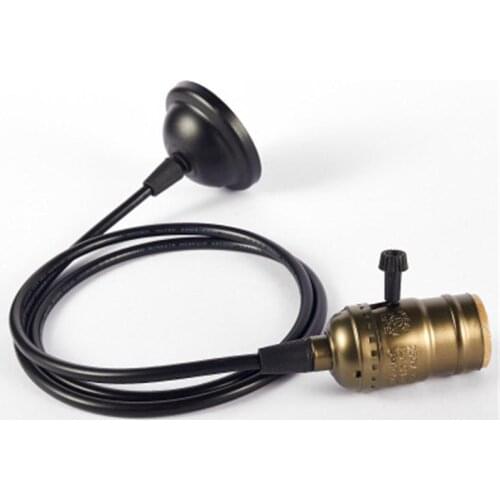 Retro lamp holder Edison Lamp E27 Socket Pendant Lights Base Holder Screw Aluminum Shell Retro Lamp Holder Fitting with switch