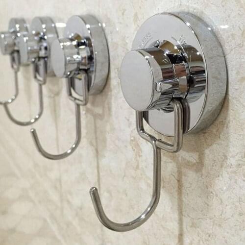 Stainless Steel Removable Vacuum Suction Cup Sucker Shower Towel Hanger Bathroom Kitchen Wall Door Single Double Three Hooks