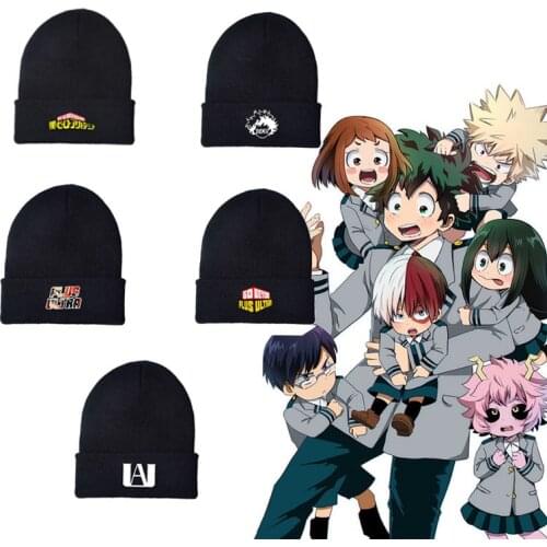 Anime My Hero Academia Cosplay Bakugou Katsuki Knitted Cap Hip-Hop Warm Cosplay Hat Unisex Anime Hat Gift