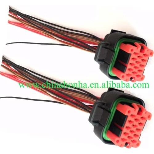 1pcsECU High Quality with pigtails 14 Pin Tyco AMP Female Waterproof Automotive Connector Plug 776273-1 With Terminals 770520-1