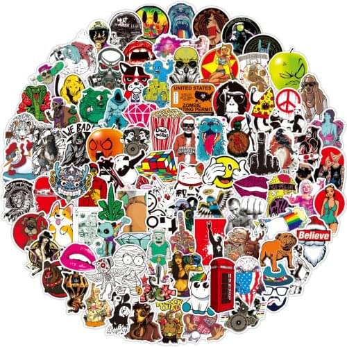 10/30/50/100pcs Cartoon Graffiti Stickers Decals DIY Phone Laptop Motorcycle Luggage Skateboard Car Cool Sticker Funny Kids Toys