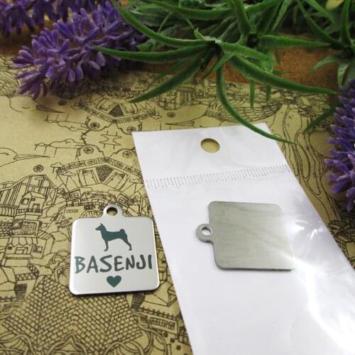 10pcs--"Basenji"dog lover dog owner stainless steel charms more style for choosing DIY Charms pendants for necklace