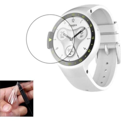 3pcs HD Clear Soft Protective Film Guard For Ticwatch S /Ticwatch E Smart Watch Full Screen Diaplay Protector Cover (Not Glass)