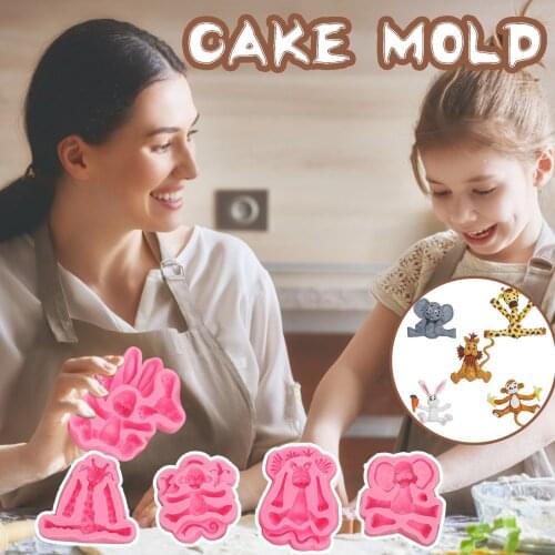 5PC DIY Easter Bunny Holds Egg Silicone Cake Baking Mold Cartoon Cute Bunny Cookies Chocolate Fondant Mold Easter Baking Decorai