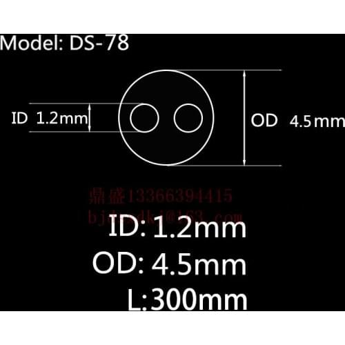 99.5%Al2O3 High Thermal Corundum Tube OD4.5*ID1.2mm/Insulating Ceramics For Thermocouple Sensors/Round Double-Bore Alumina Tube