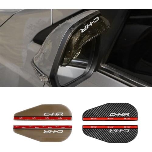 Car Rearview Mirror Rain Eyebrow Rain Shield Shade Protector Cover for Toyota CHR C-HR Accessories Car Styling
