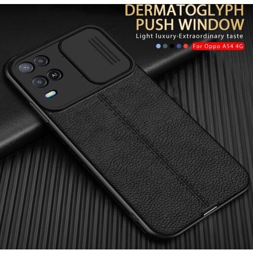 Lychee patten soft silicone funda for oppo a54 a74 a94 a93 a52 a72 a92 a53 a53s 2020 reno 5 lite 4 light push camea protect case