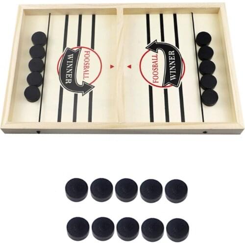 Mik Family Games Table Ice Hockey Catapult Chess Parent-child Interactive Toy Fast Sling Puck Game for Children