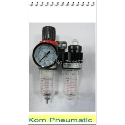 1/4 inch Pneumatic Air Filter Regulator Lubricator Combination AFC2000 1/4" Port FRL Union Air Treatment