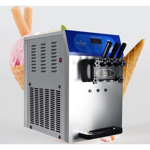 Commercial Soft Ice Cream Machine With LCD Display Ice Cream Maker Desktop Stainless Steel Ice Cream Machine Vending