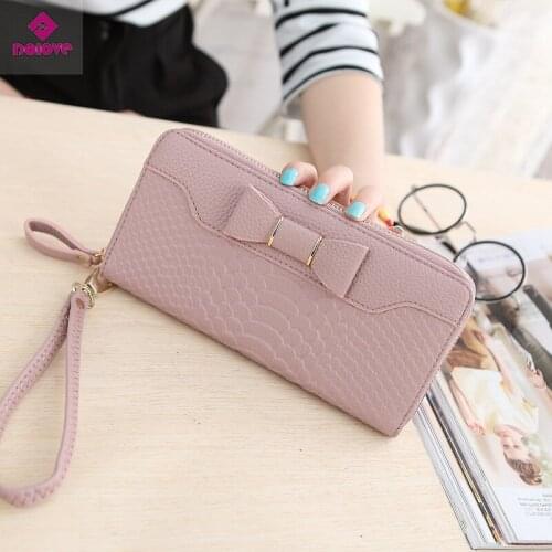 DDOLVE New arrival women wallet fashion long style large capacity wallets fresh zipper students coin pocket multifunction hasp