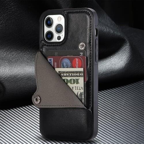 Luxury Leather Cover Case For iPhone 12 11 Pro X XS XR Max 7 8 6 6S Plus SE 2020 5 5S Wallet Card Slots Stand Phone Bag Etui