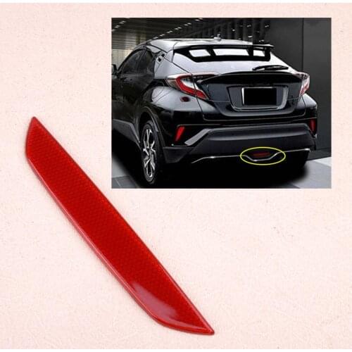 Red Car Rear Bumper Break Light Reflector Trim Fit For Toyota C-HR CHR 2016 2017 2018 2019