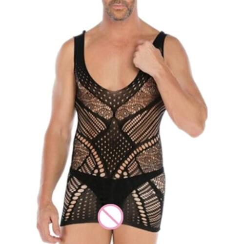 Men Sexy Lingerie Intimates Exotic Sleepwear Bodysuit 2020 Sexy Costumes Net Nightdress Porno Night Male Underwear Dropshipping