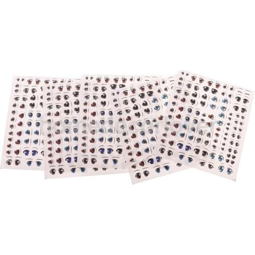 5 Sets Water stickers Eyes Water Decals for Doll Clay Craft Making 3 Styles