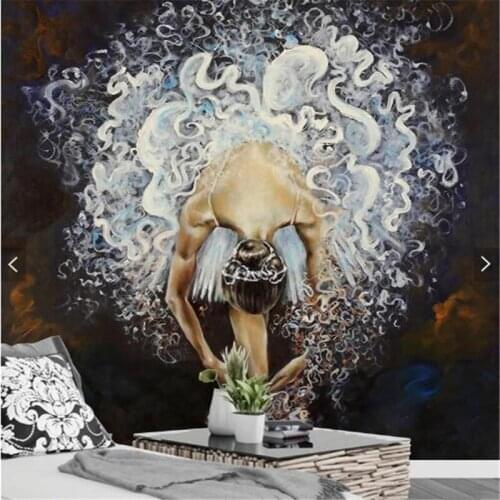 Beibehang wall papers home decor Custom art abstract oil painting dance ballet beauty 3d mural wallpaper decoration wallpaper 3d