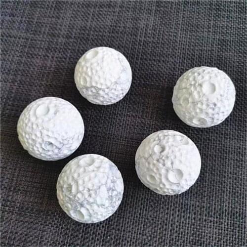 Natural quartz white turquoise hand-carved moon ball crystals healing stones for home decoration