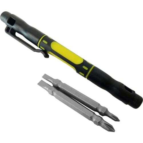 NEW Multifunctional 4 in 1 Alloy Slotted/Phillips Screwdrivers Pen Style Precision Dual Interchangeable Repair Tool Kit