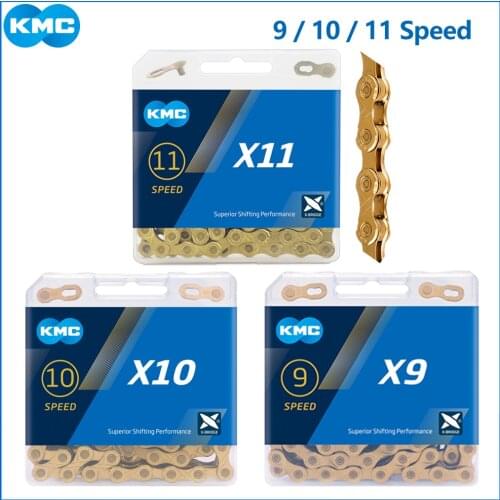 Original KMC X9 X10 X11 MTB Bicycle Chains 9 10 11 Speed Road Bike Crankset for SHIMANO Campagnolo SRAM Derailleur Bikes Part
