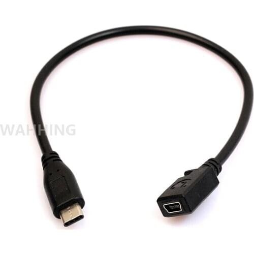 Mini USB female to USB 3.1 Type C male Cable Adapter Charging Data Converter For Phone Samsung Xiaomi Nokia oneplus HY1246