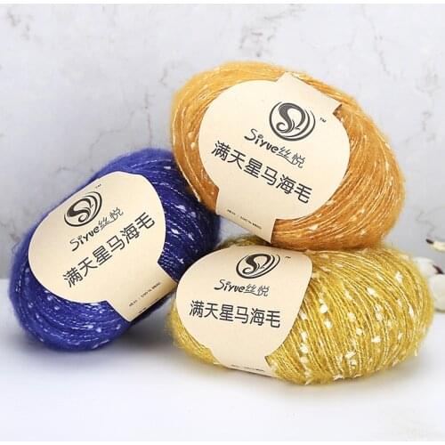 50g*3 pieces Segment dye Yarn For Knitting Hand knitting offer mohair Colorful dotted mohair Crochet thread to knit mixing t4
