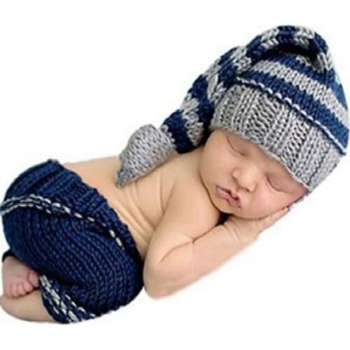 Sale of 0 to 3 months 1 set of hand-woven baby hat Handmade Childrens joker knitted cap props XDT-370 Wool Versatile Knitting