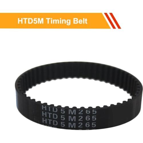 HTD5M Closed loop Transmission Belt Length 235/240/245/250/280/285mm Gear Belt 10/15/20/25mm Belt Width Rubber Drive Belt
