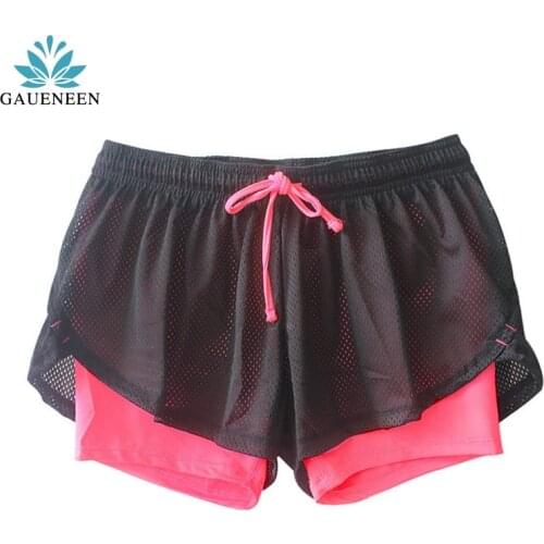 GAUENEEN Yoga Shorts Women Fitness Top Spandex Neon Elastic Running Workout Short Leggings For Ladies Gym Sport Shorts